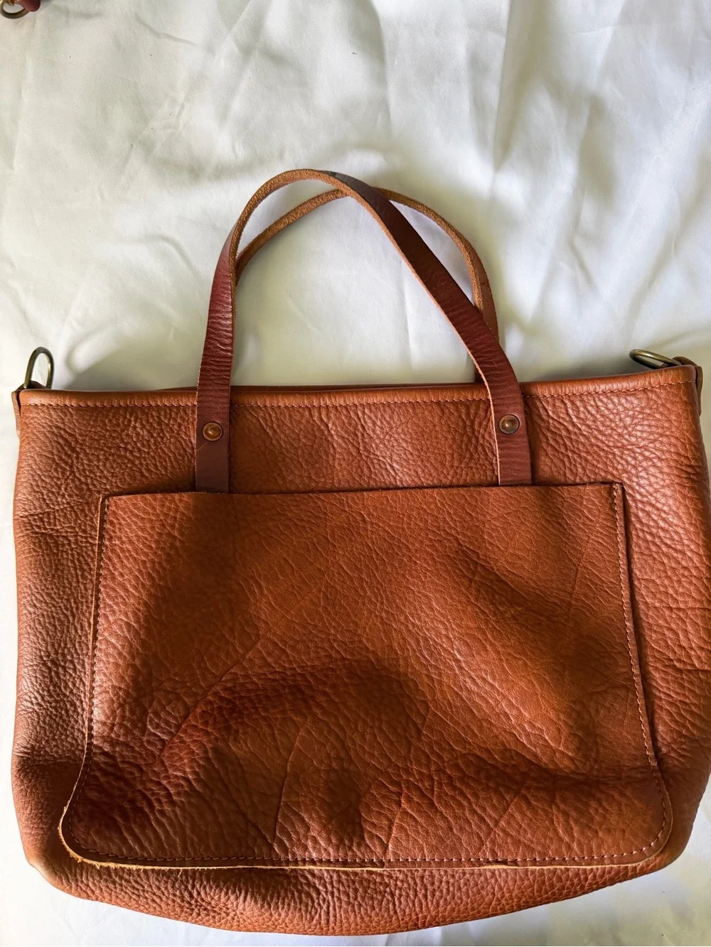 Go Forth Goods medium Avery tote in saddle - Picture 2 of 15